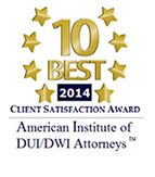 American Institute of DUI/DWI Attorneys “10 Best”  Attorneys for the State of Texas