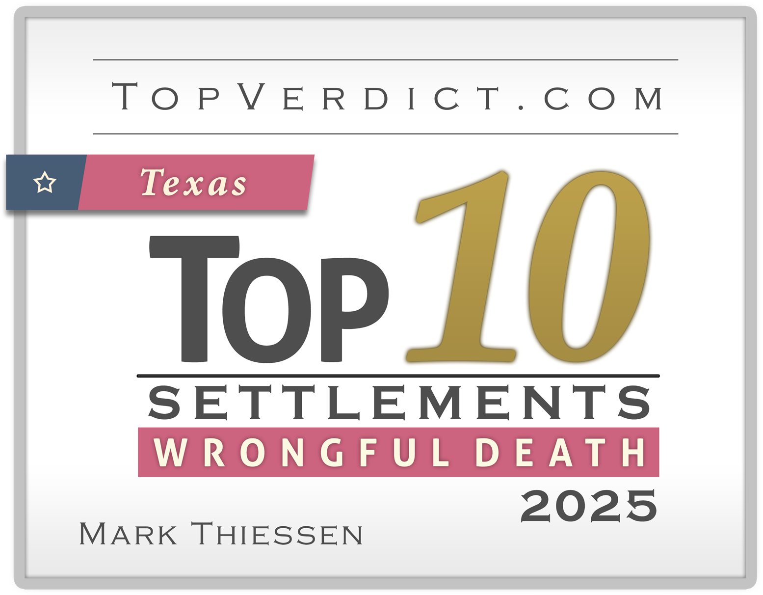TopVerdict.com: Los 10 acuerdos más importantes por muerte por negligencia en Texas en 2025